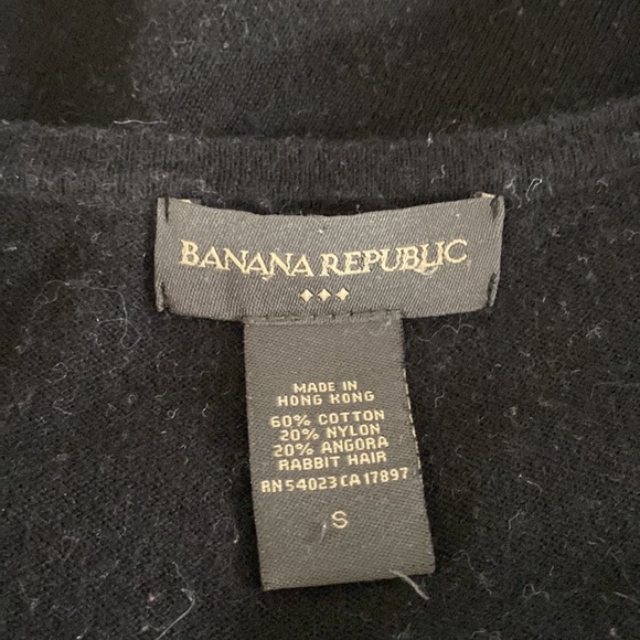Banana Republic black small short puff sleeve sweater - Picture 8 of 8
